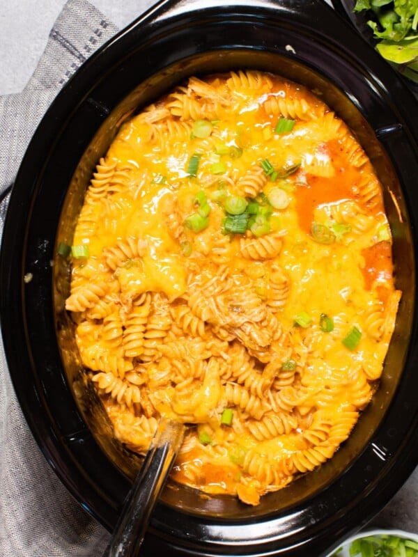 close up of chicken enchilada pasta