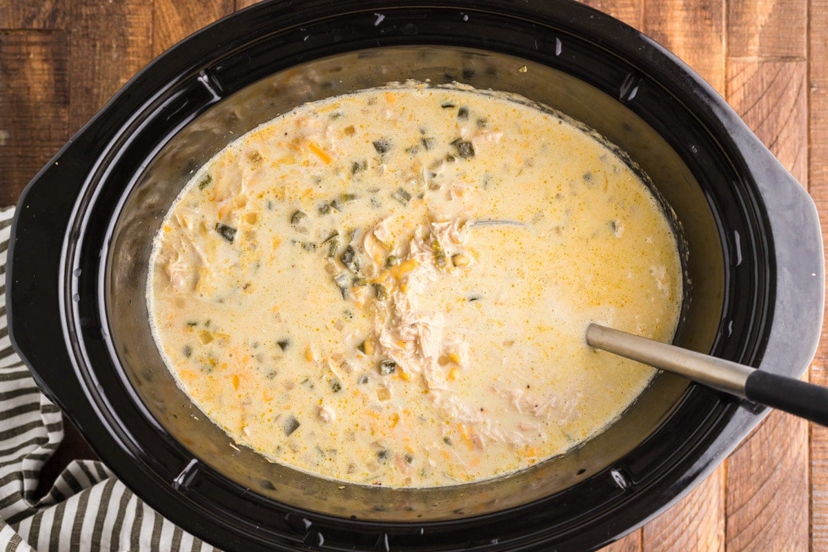 Slow Cooker Creamy Chicken Chile Relleno Soup
