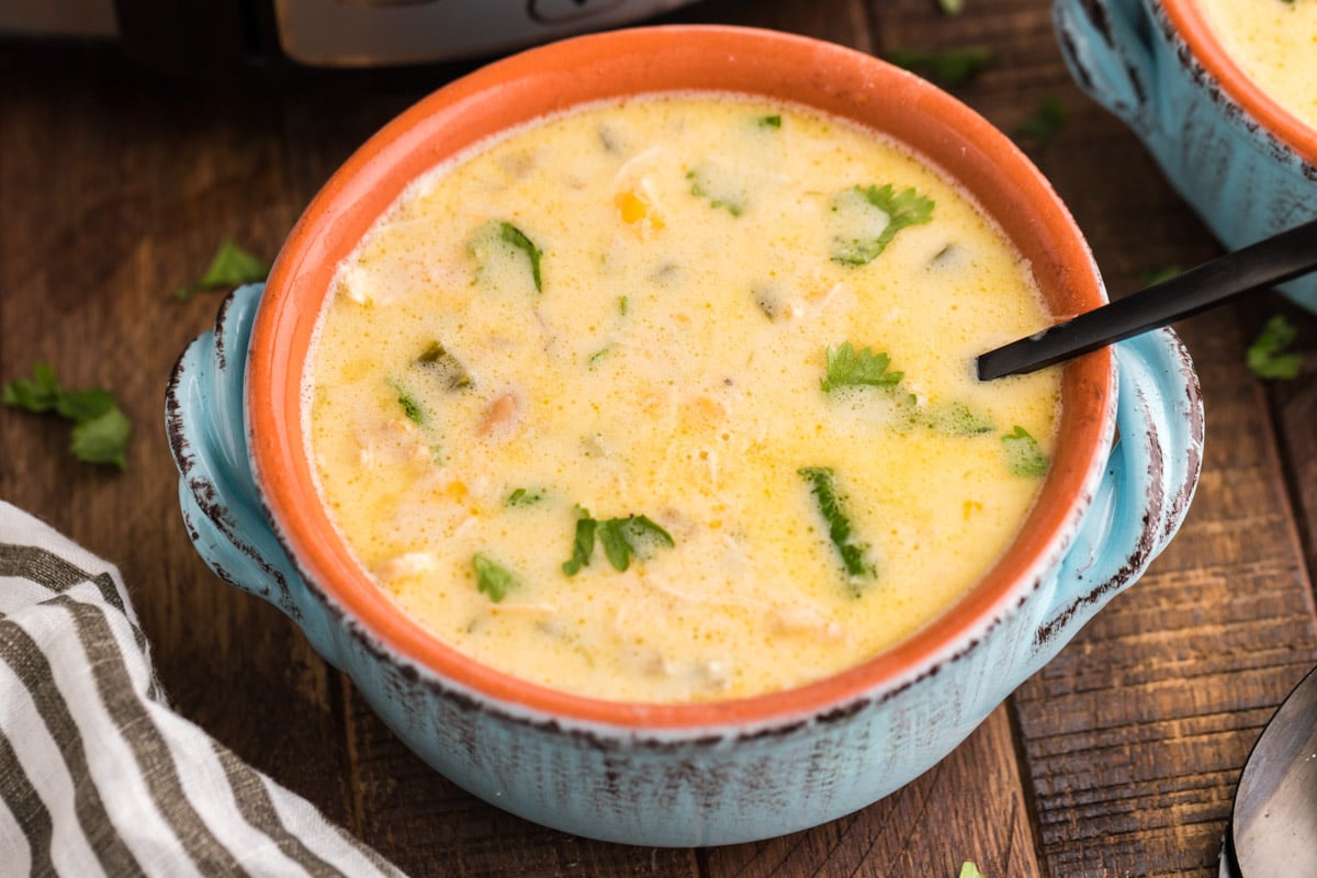 Slow Cooker Creamy Chicken Chile Relleno Soup The Magical Slow Cooker