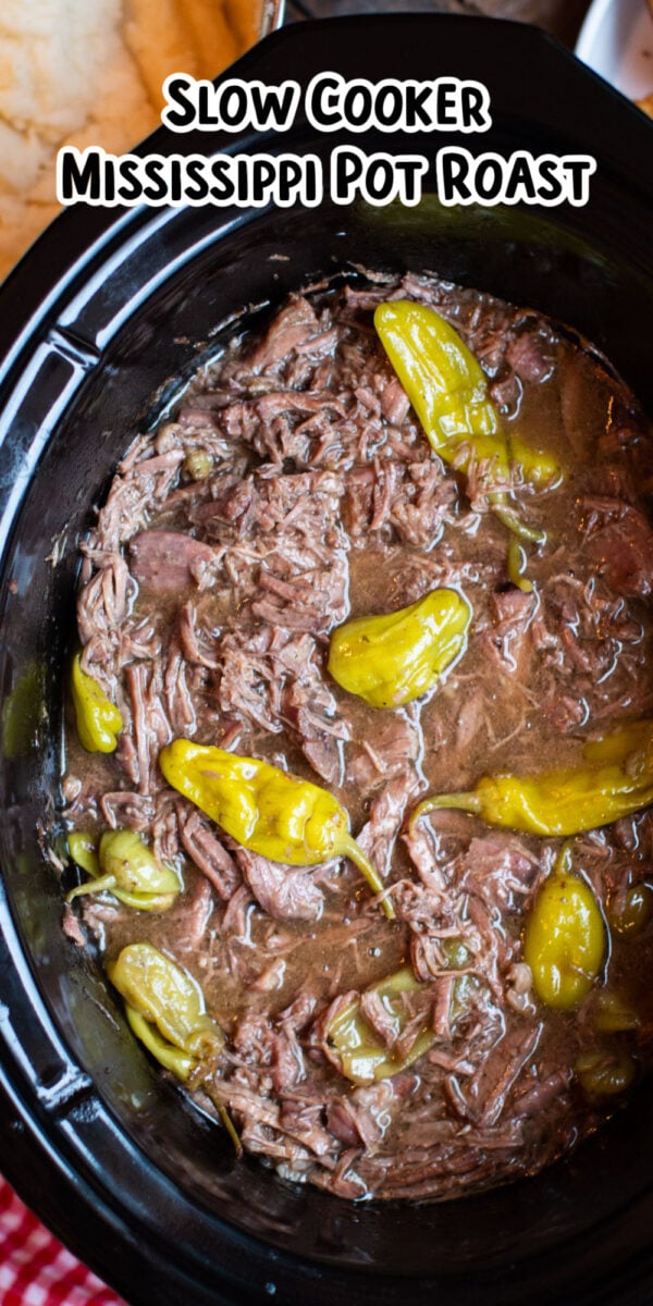 long image of mississippi pot roast with text overlay