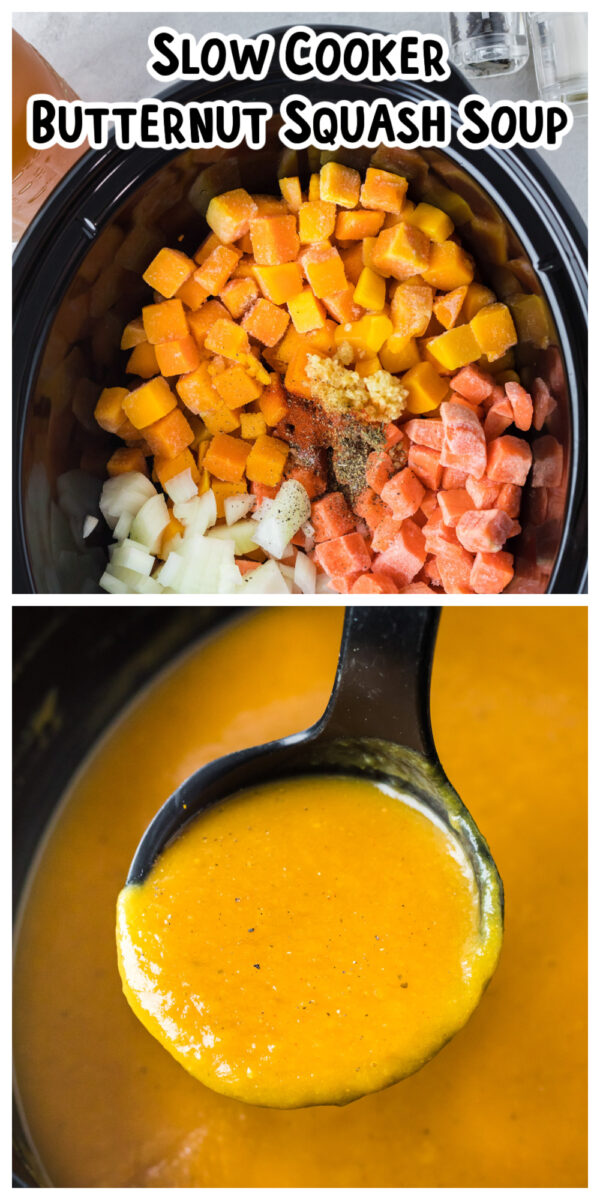 long image of butternut squash soup for pinterest