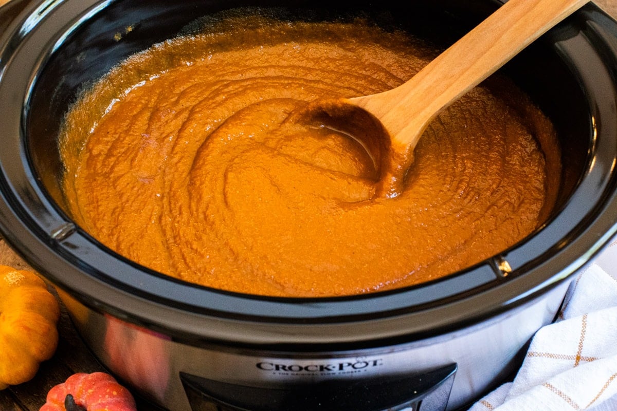 close up of cooked pumpkin butter