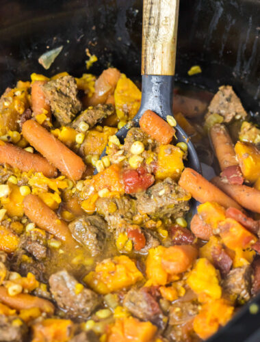 sweet potato stew in a slow cooker