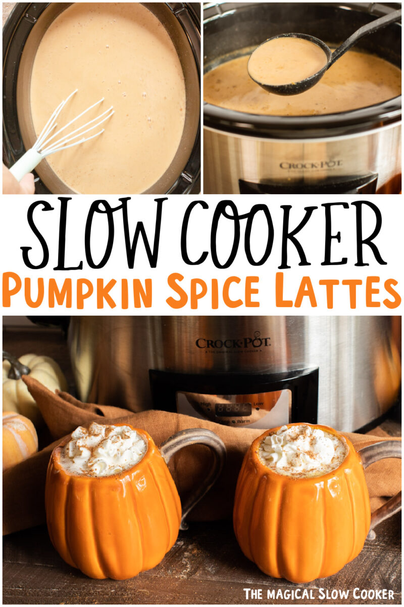 collage of pumpkin spice latte images for pinterest