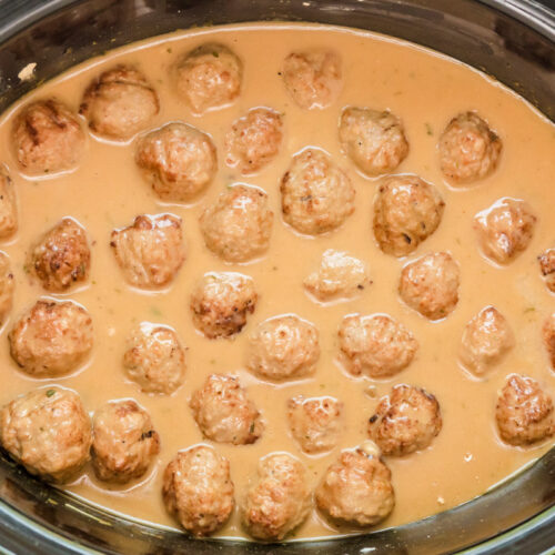 finished cooking swedish meatballs in slow cooker