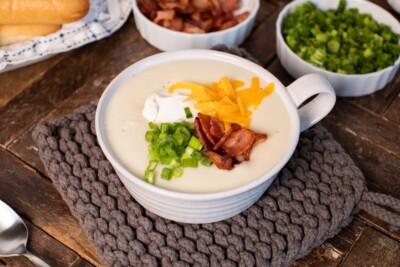 Slow Cooker Loaded Baked Potato Soup - The Magical Slow Cooker