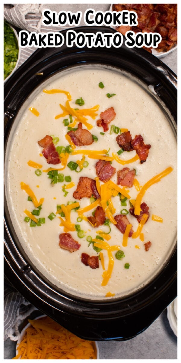 Creamy Slow Cooker Loaded Potato Soup • The Candid Cooks