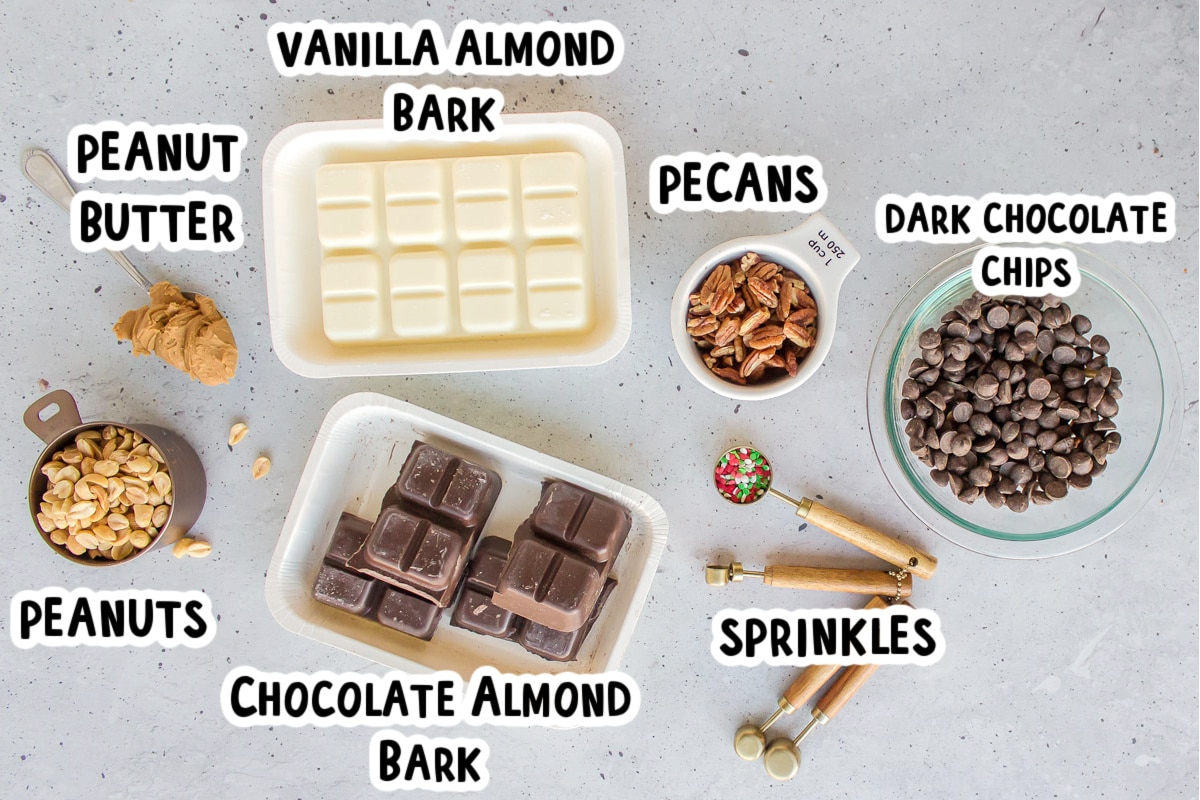 ingredients for crockpot candy on table