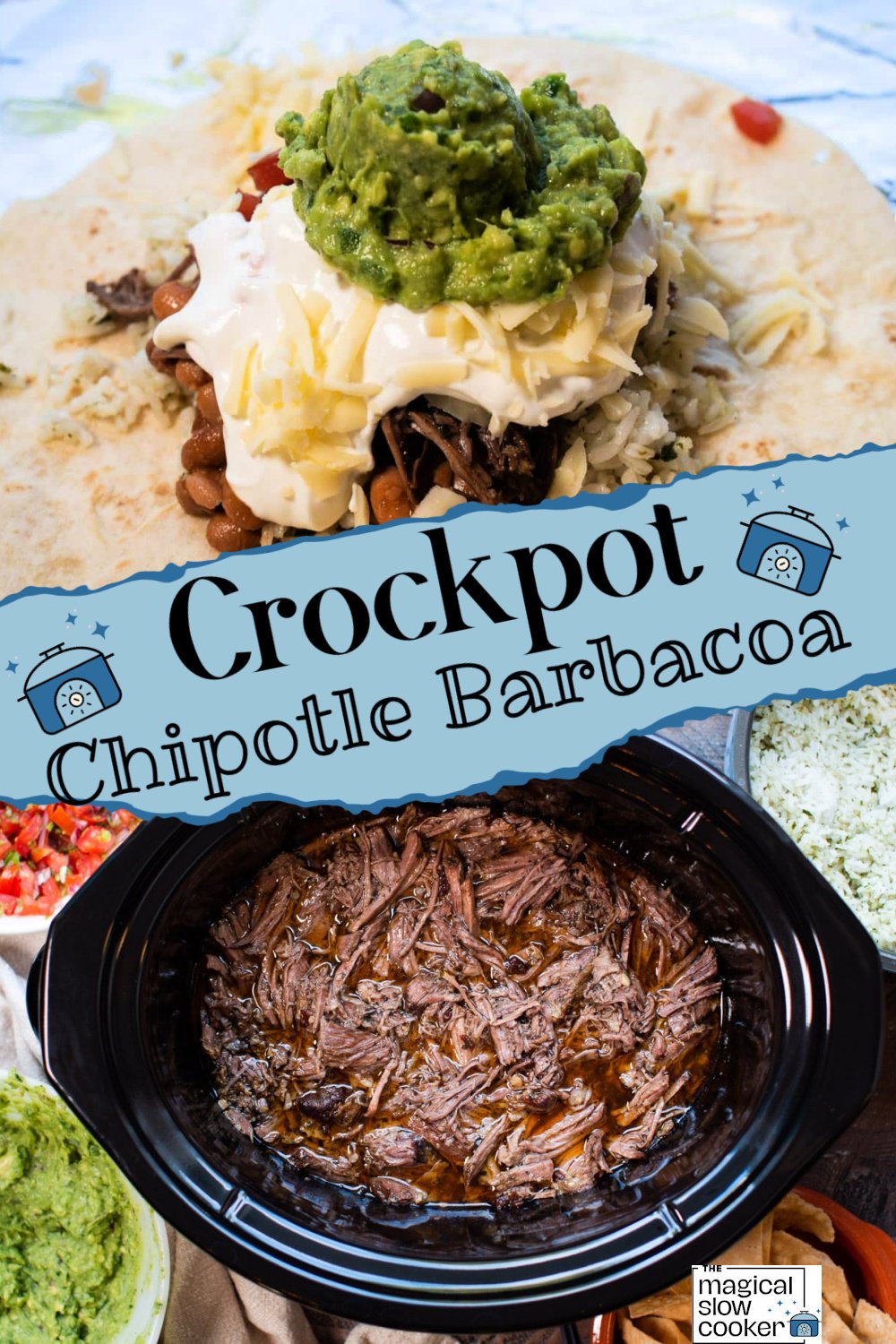 2 images of chipotle barbacoa.