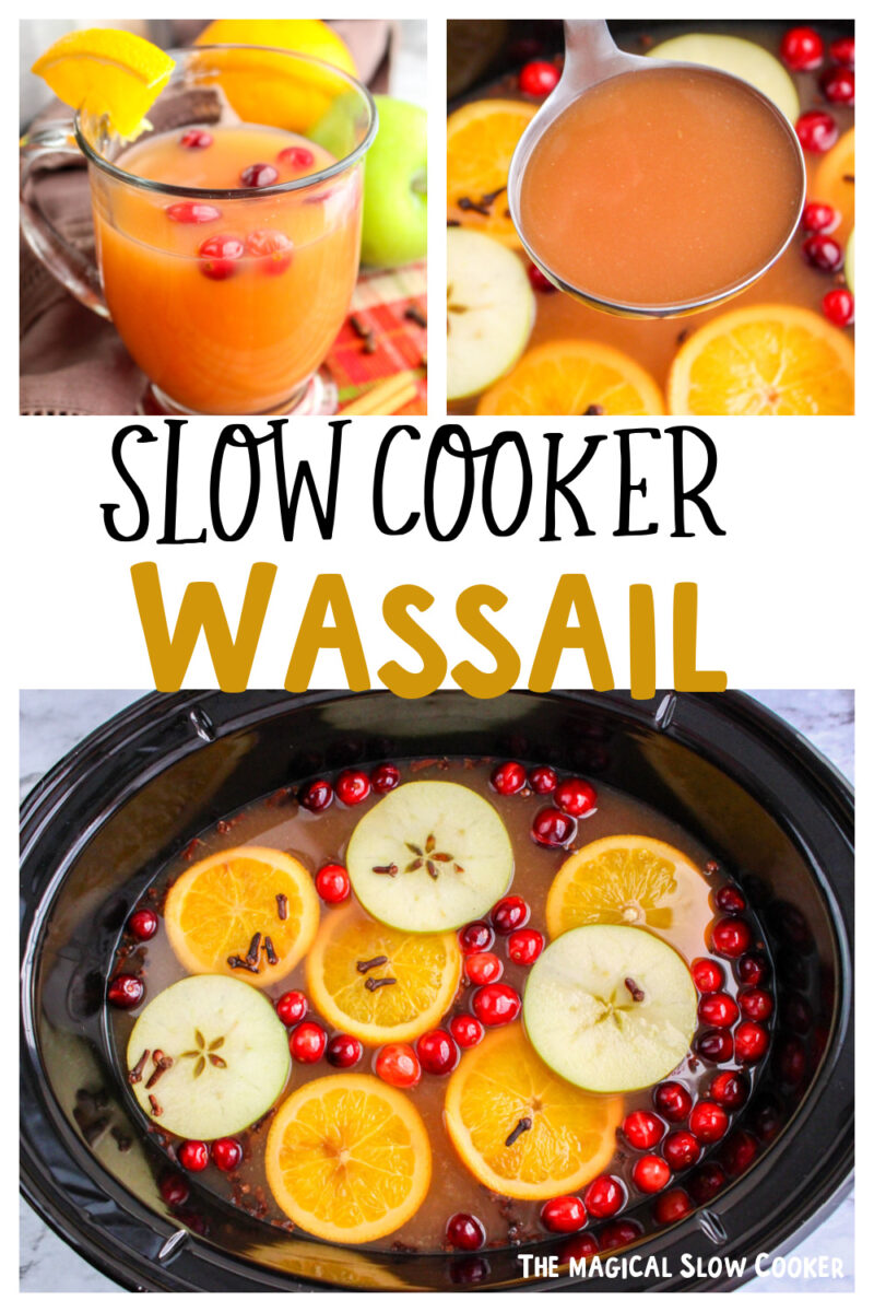 collage of wassail images with texts overlay for pinterest