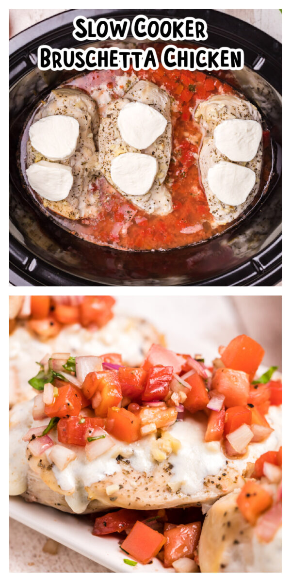 long image of bruschetta chicken for pinterest