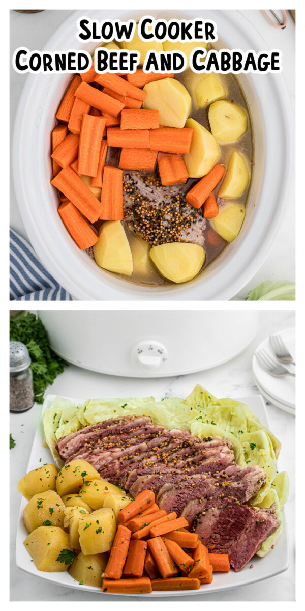 long image of corned beef and cabbage for pinterest