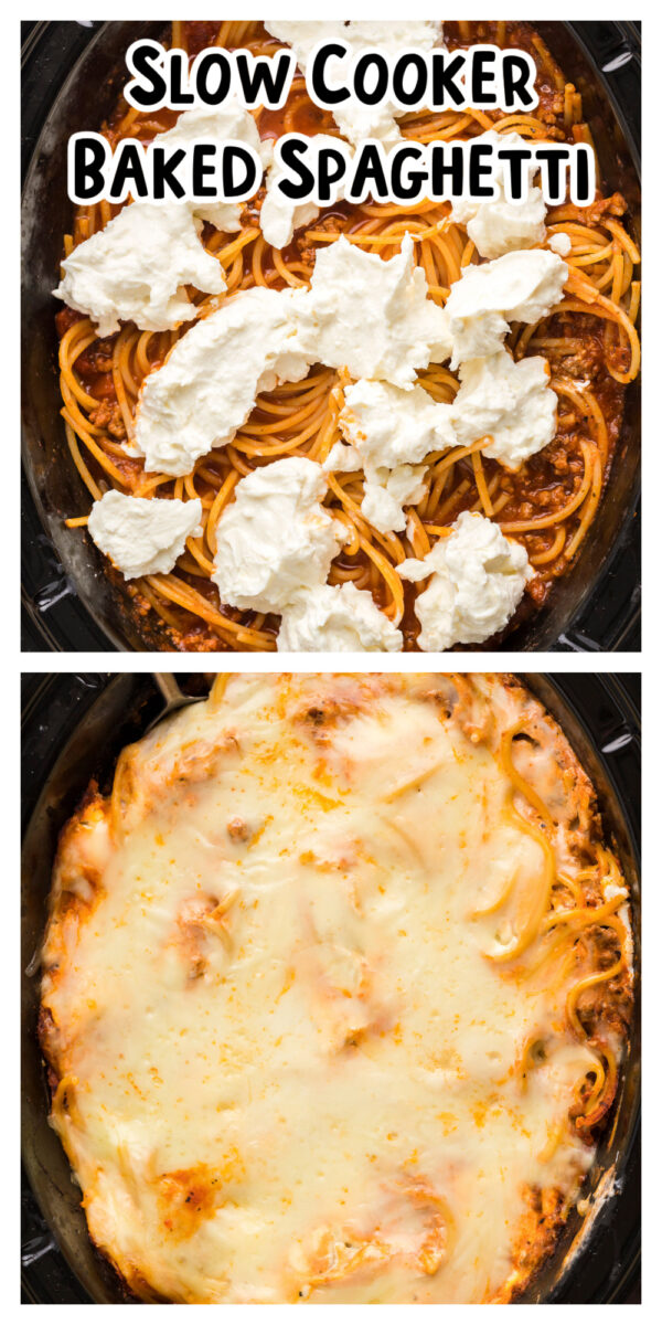 long images of baked spaghetti for pinterest