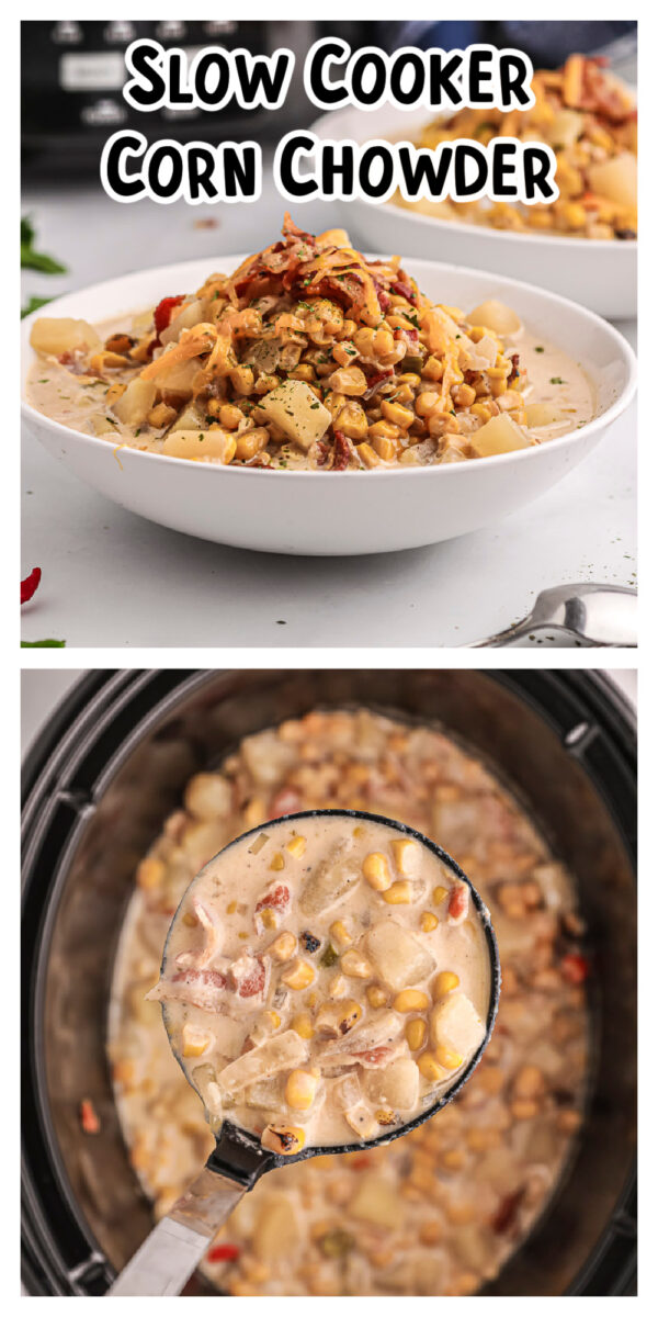 long image of corn chowder for pinterest