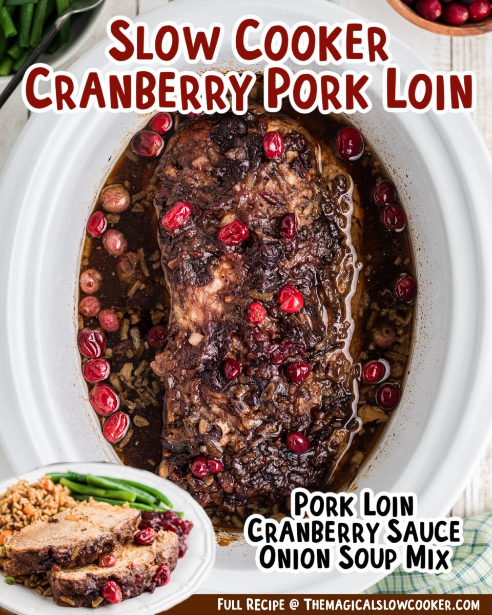 Images of cranberry pork loin for facebook.