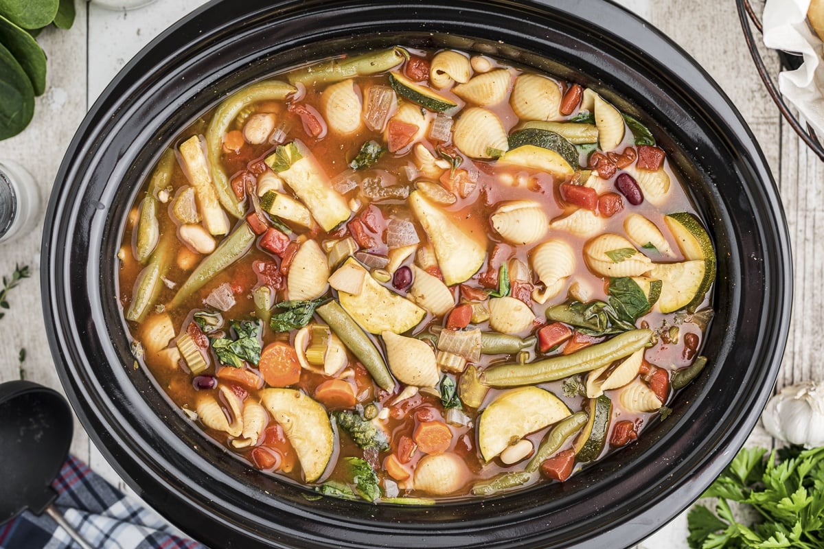 The Best Slow Cooker Minestrone Soup The Magical Slow Cooker
