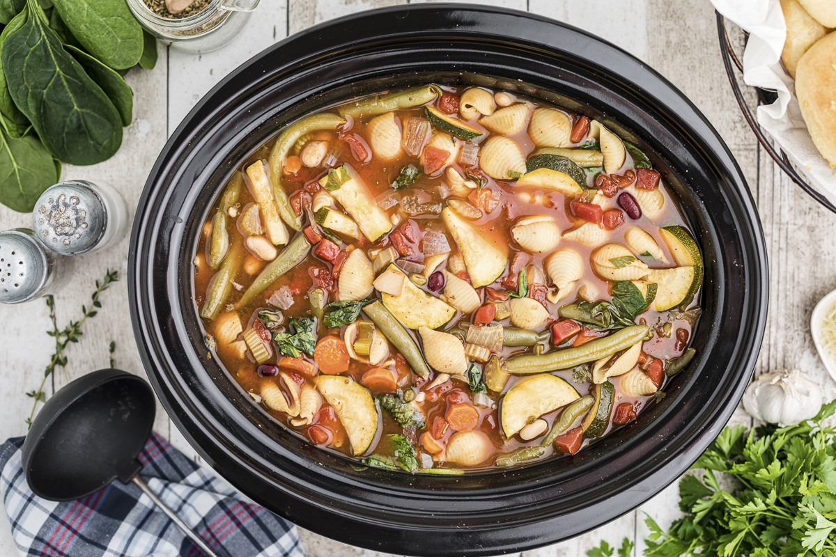 done cooking minestrone soup in slow cooker