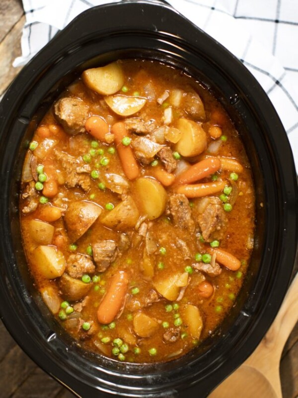 done cooking beef stew in slow cooker.