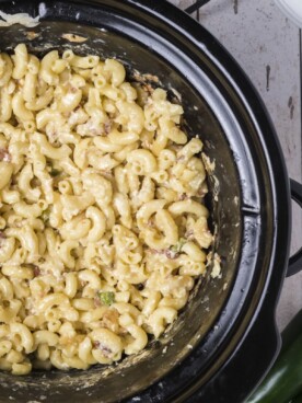 done cooking jalapeno mac and cheese in crockpot