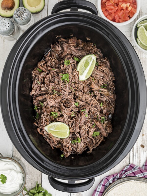 done cooking mexican shredded beef in slow cooker