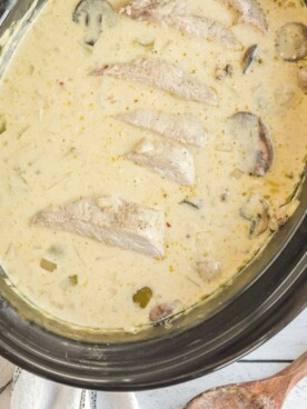 pork loin in creamy green chile sauce