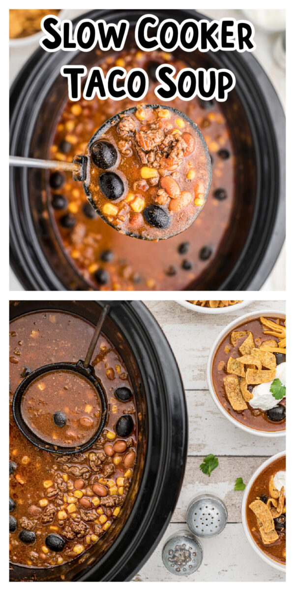 long image of taco soup for pinterest