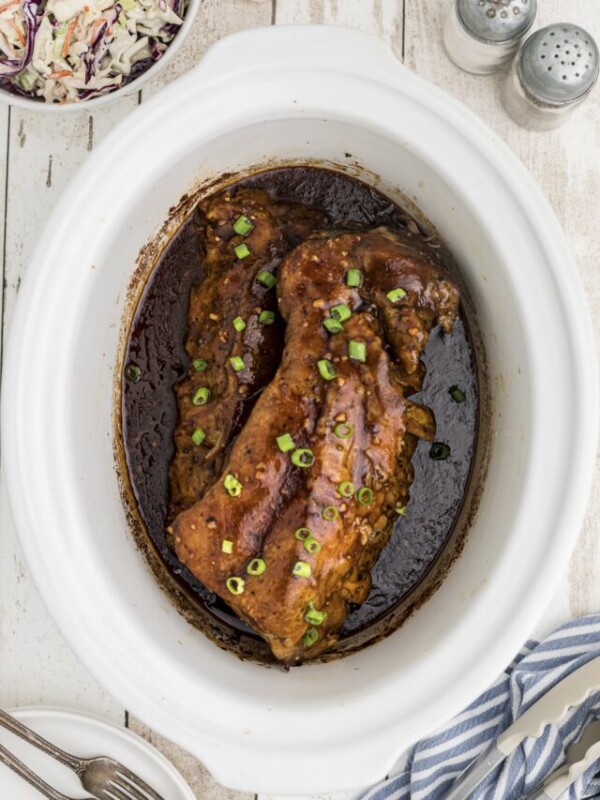 teriyaki ribs in a slow cooker.