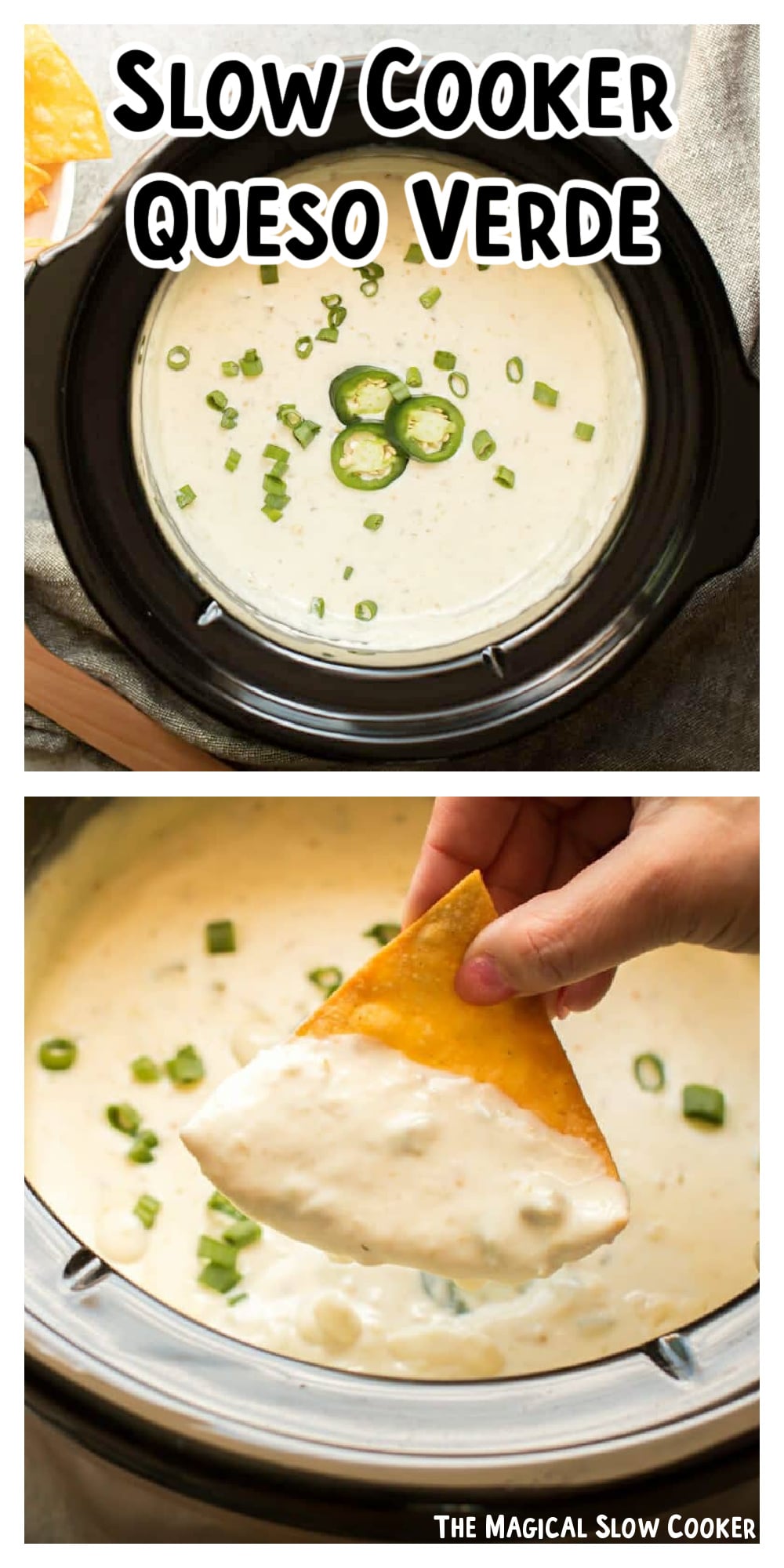 long image of queso verde for pinterest