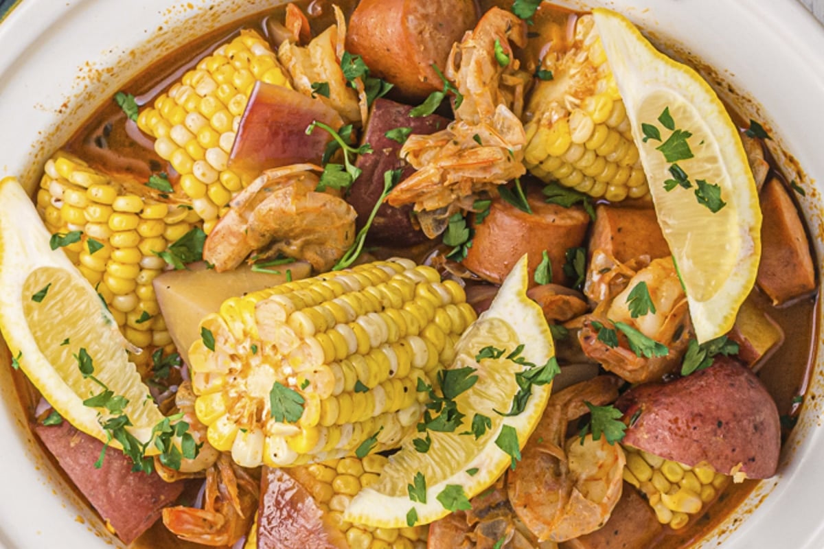 Slow Cooker Shrimp Boil