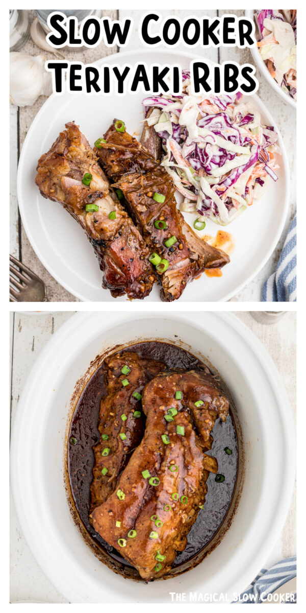 long image of teriyaki ribs for pinterest