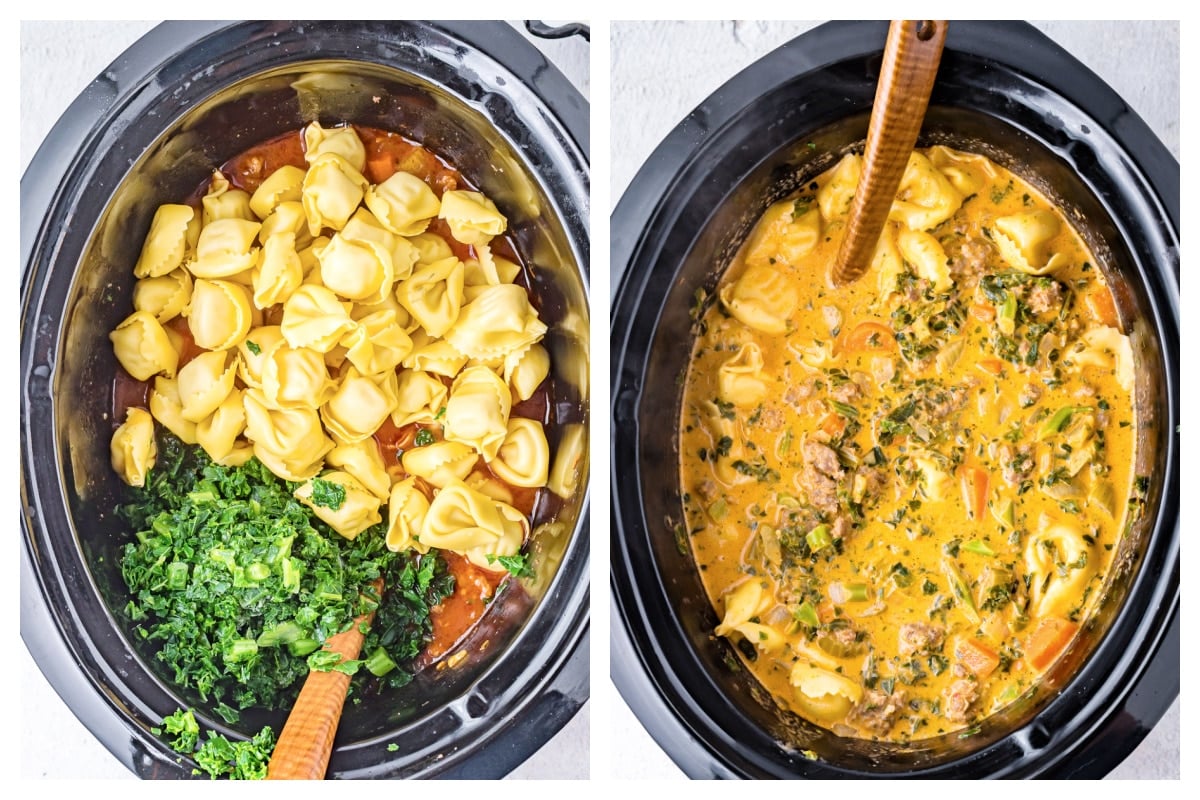 Slow Cooker Creamy Tortellini Soup - The Magical Slow Cooker