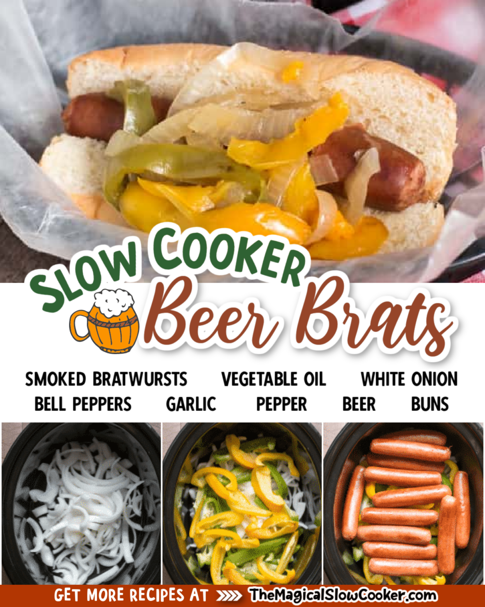 collage of brats images with text of what the ingredients are.