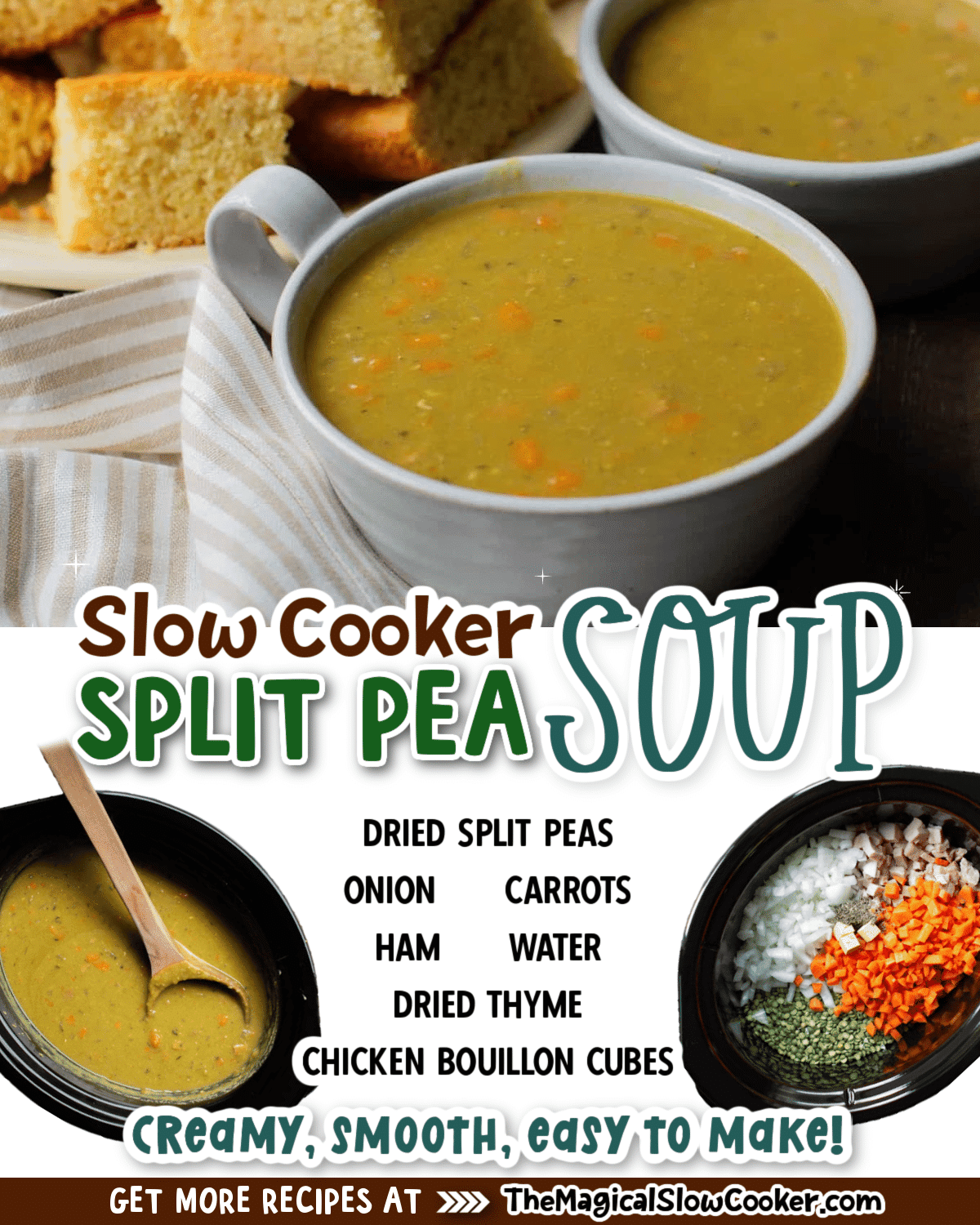 Best Slow Cooker Split Pea Soup Recipe The Magical Slow Cooker