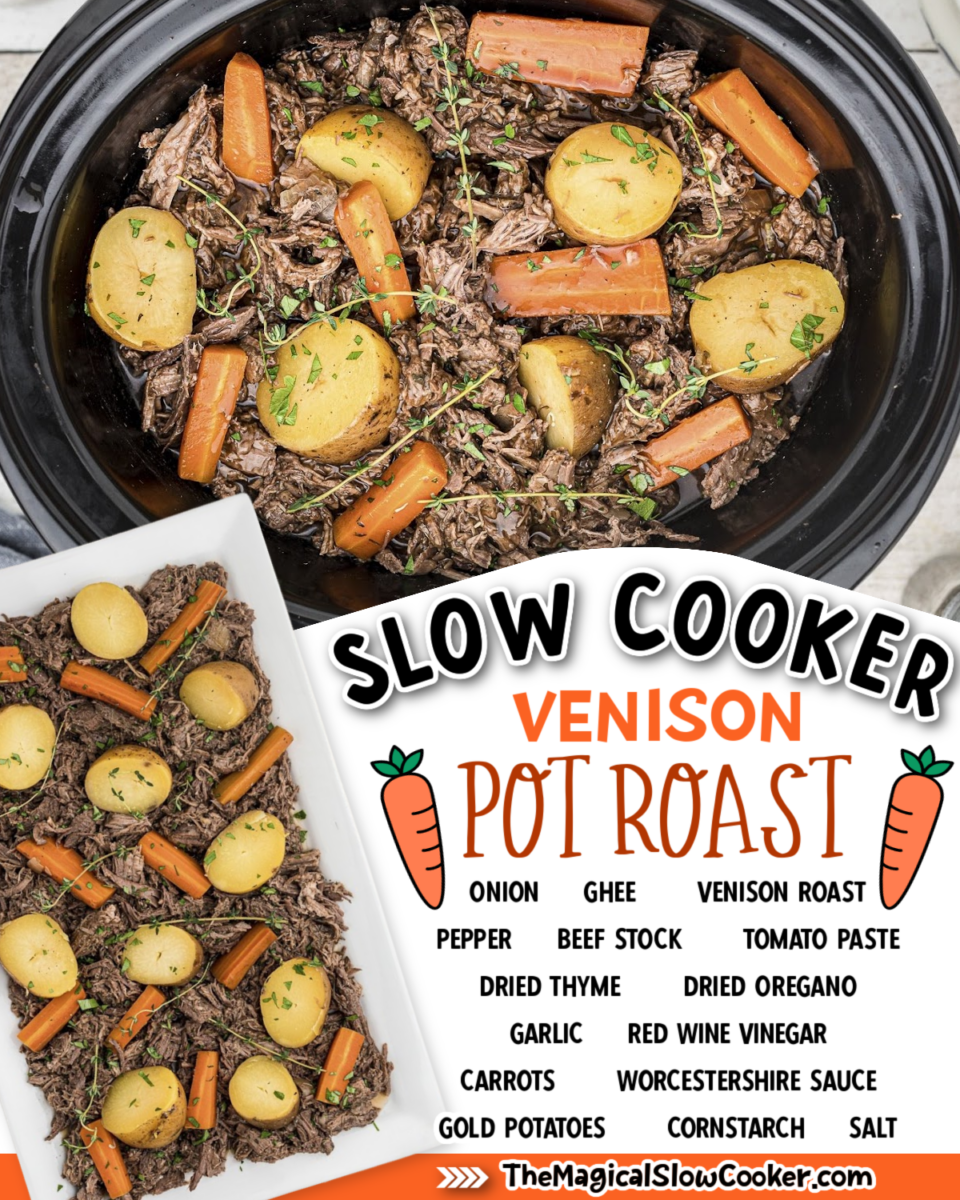 Slow Cooker Venison Roast with Red Wine