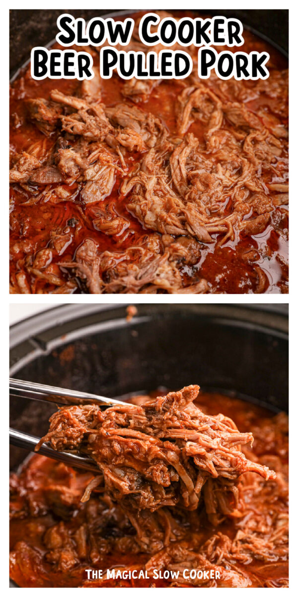 long image of beer pulled pork for pinterest