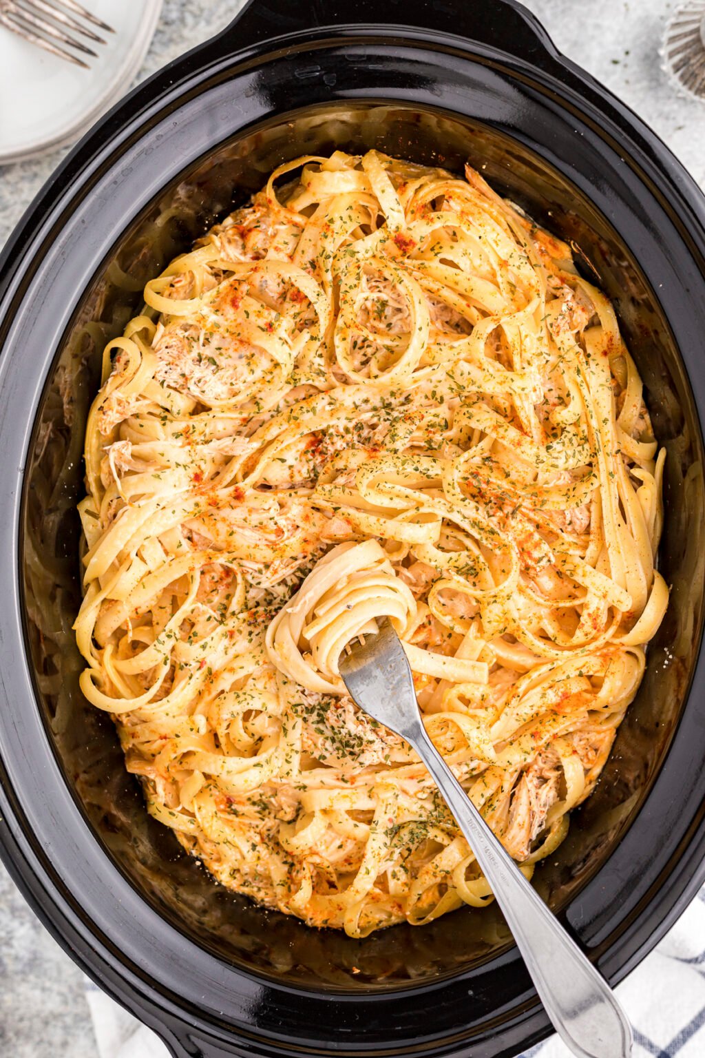 Slow Cooker Cajun Chicken Fettuccine Alfredo The Magical Slow Cooker