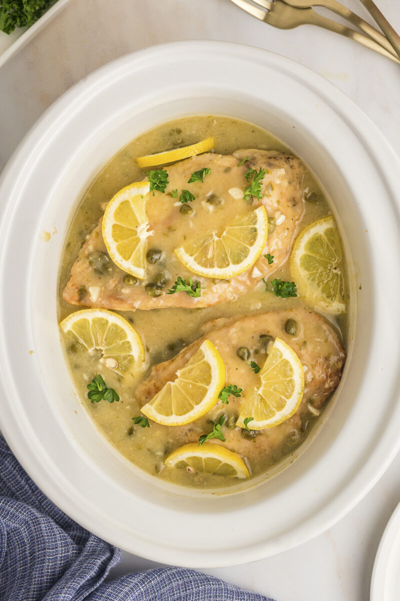 Slow Cooker Chicken Piccata The Magical Slow Cooker