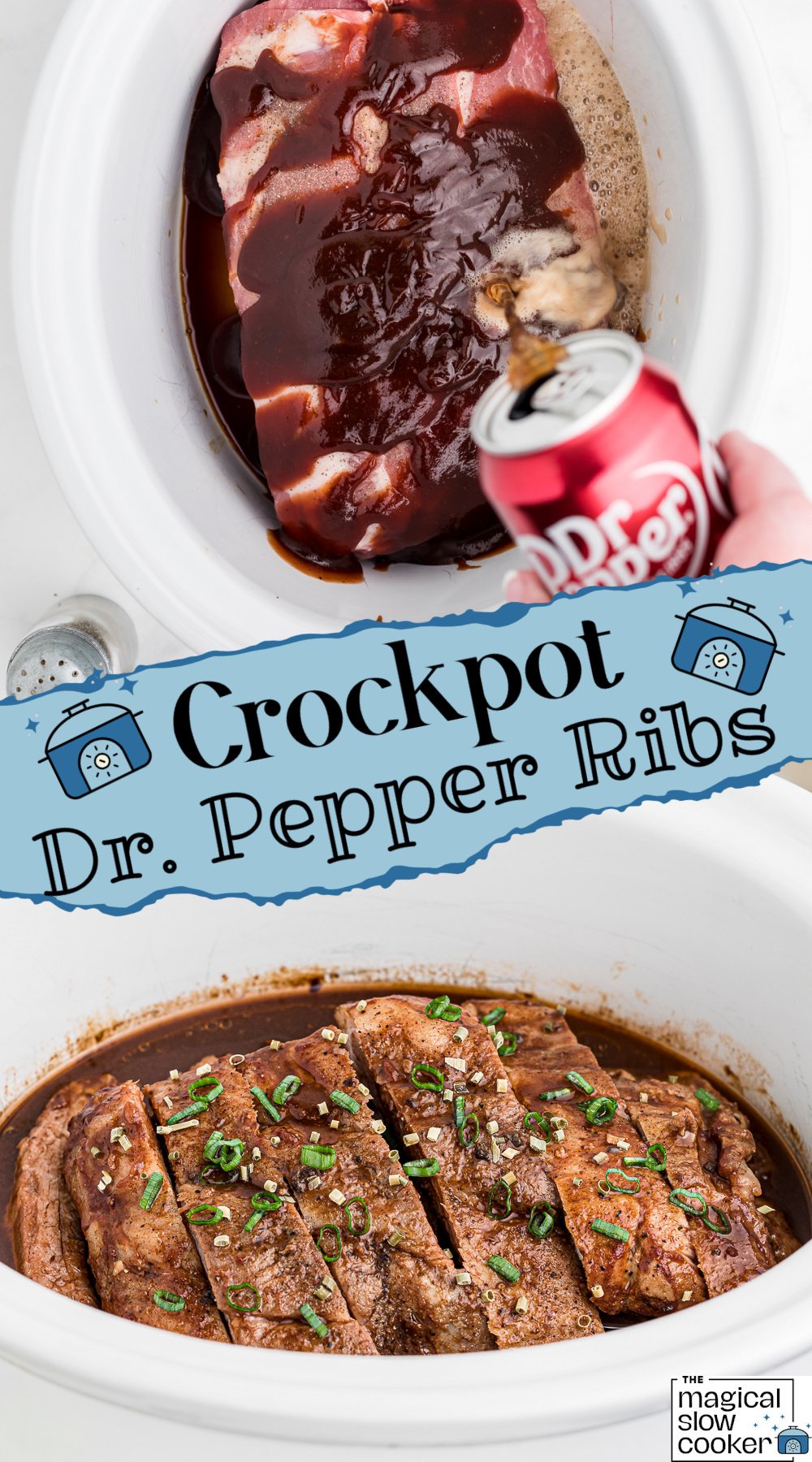 2 images of dr pepper ribs.