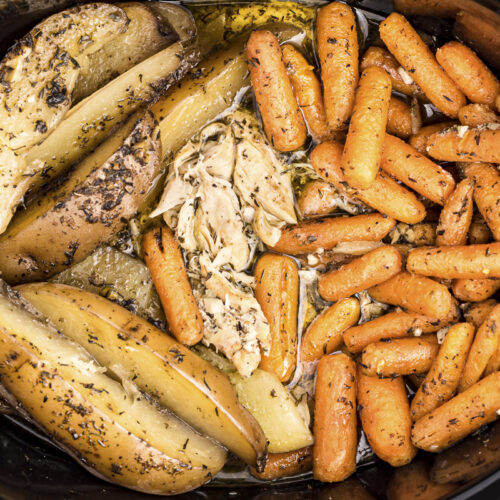 Slow Cooker Garlic Butter Chicken and Veggies - The Magical Slow Cooker