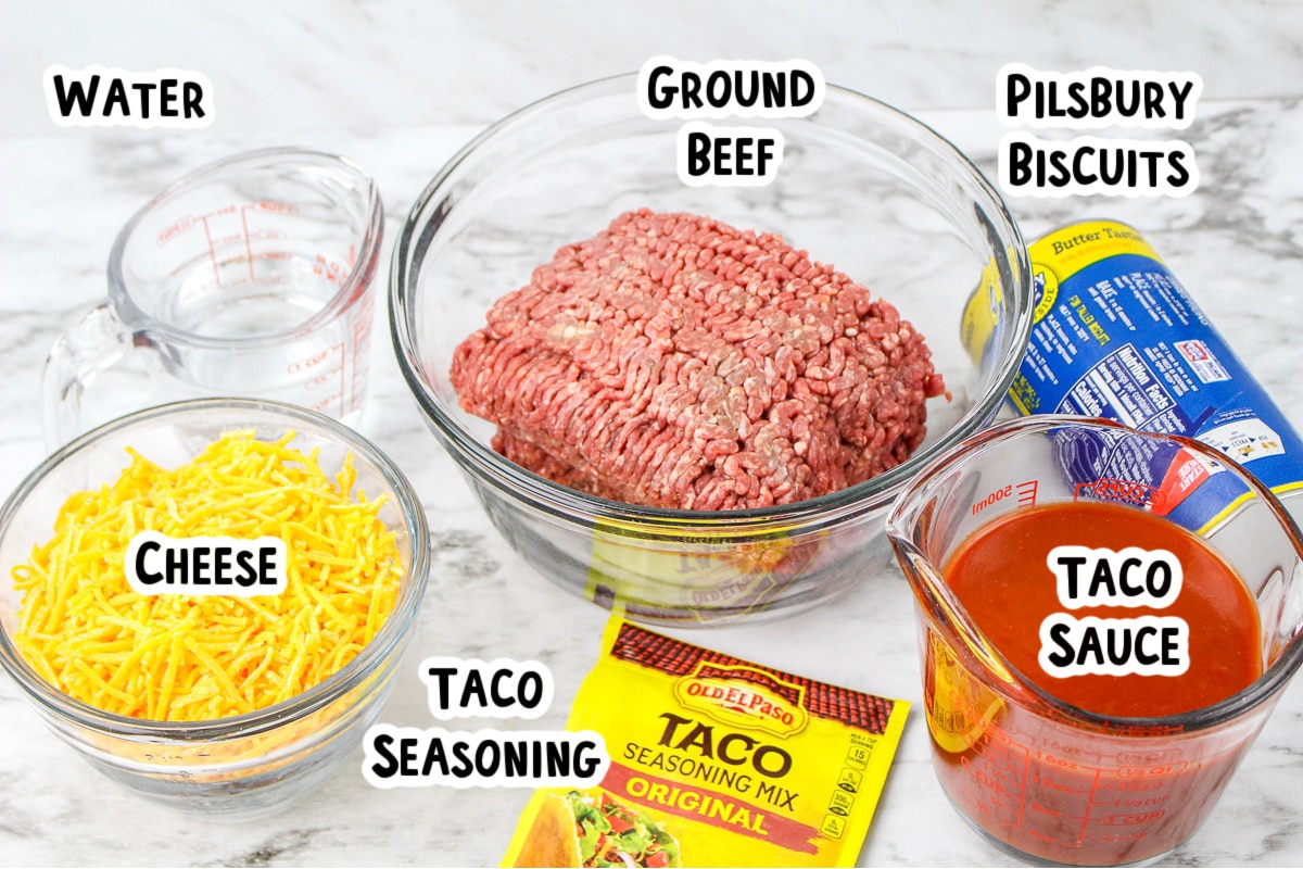 ingredients for bubble casserole on table.