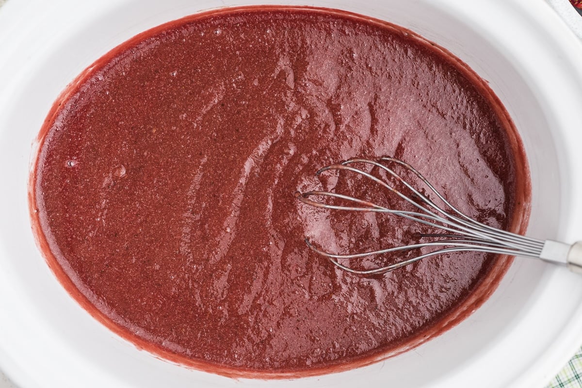 Slow Cooker Strawberry Applesauce