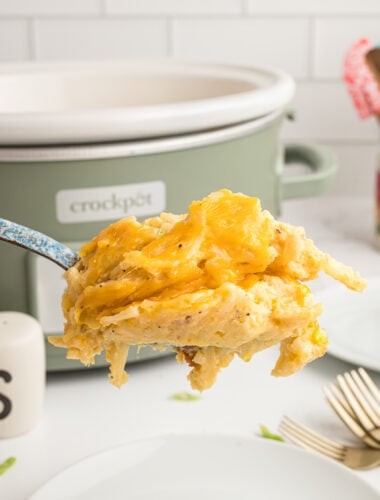 spoonful of hashbrown casserole.