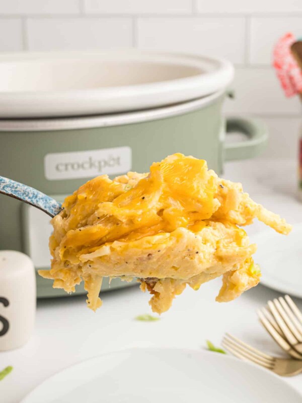 spoonful of hashbrown casserole.