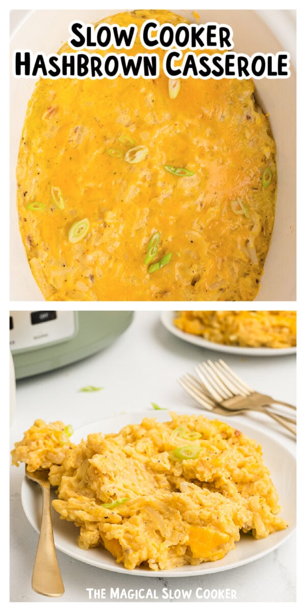long image of hashbrown casserole for pinterest.