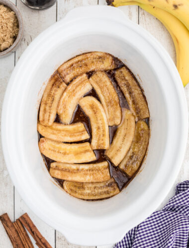 cooked bananas foster in the crcokpot.