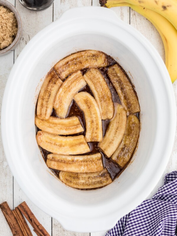 cooked bananas foster in the crcokpot.