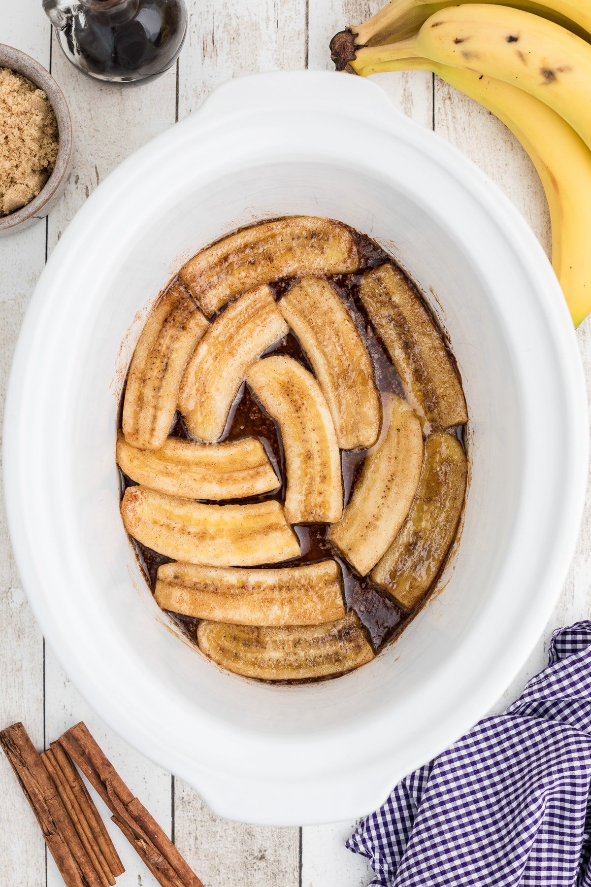 cooked bananas foster in the crcokpot.