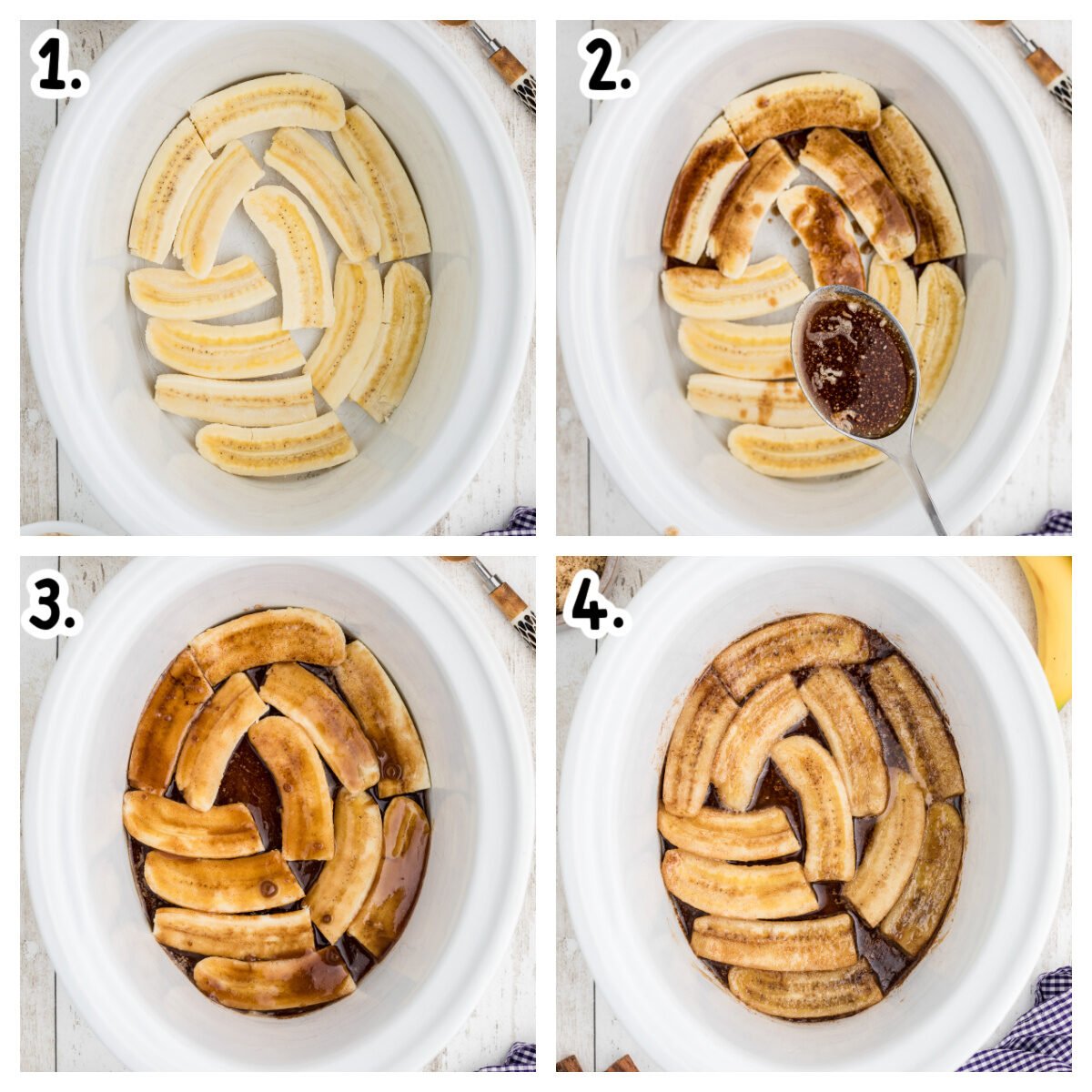 4 images about how to make bananas foster in crockpot.