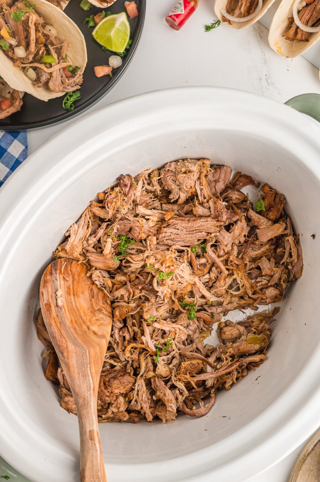 Slow Cooker Carnitas {Crispy Mexican Pork} The Magical Slow Cooker