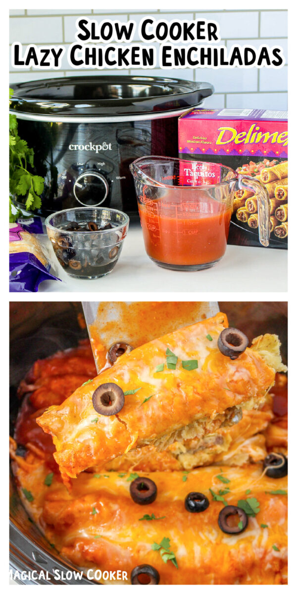 long image of lazy enchiladad for pinterest.